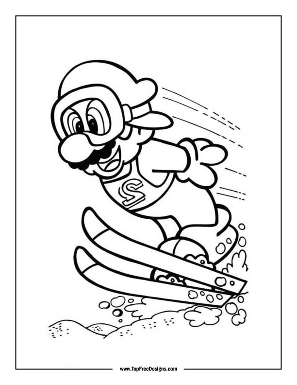 Super mario coloring page