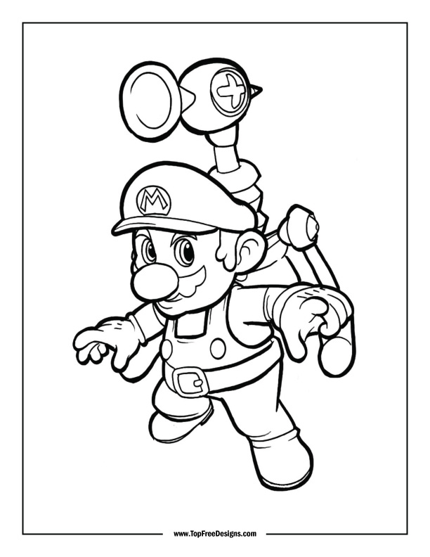 Super mario coloring page