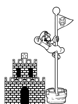 Super mario coloring pages by coloring book hkm tpt