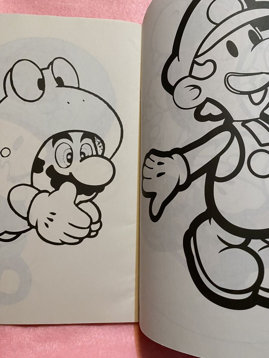 Super mario coloring book for kids paperback with stickers used