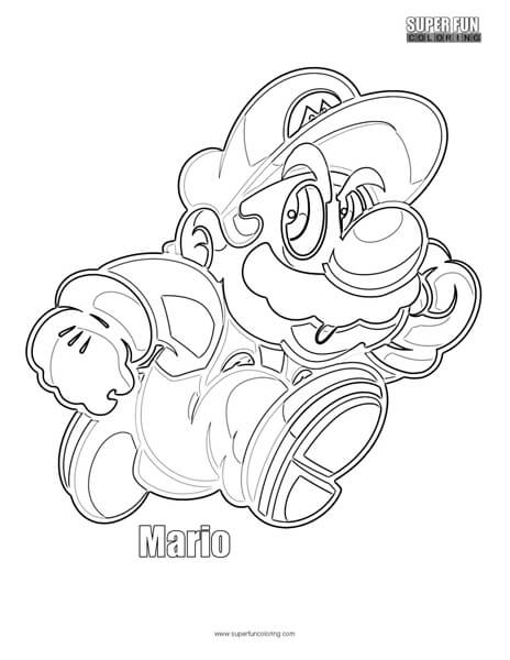 Super mario coloring page