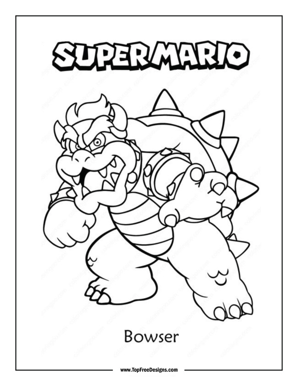 Super mario coloring page