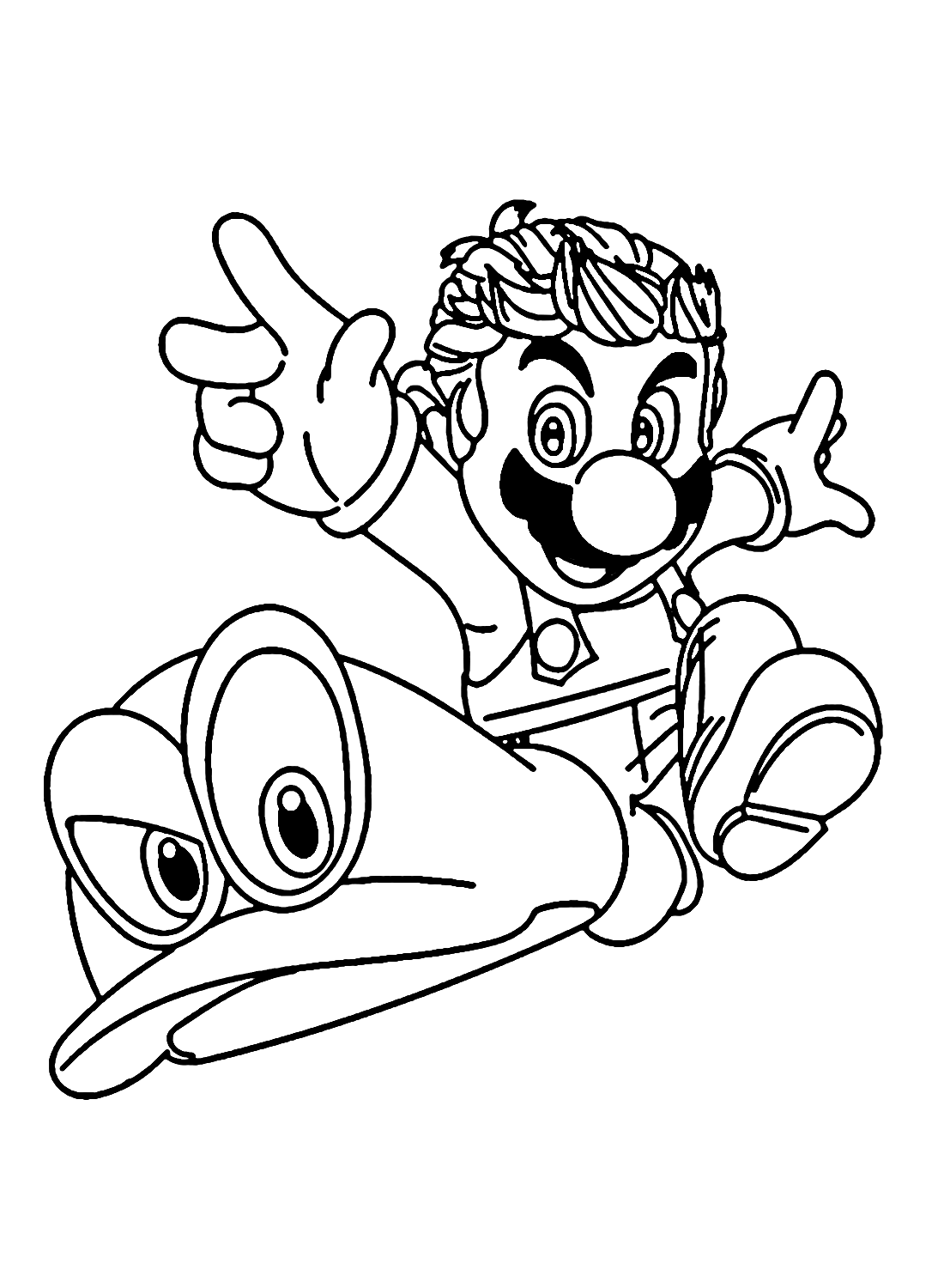 Super mario odyssey coloring pages printable for free download