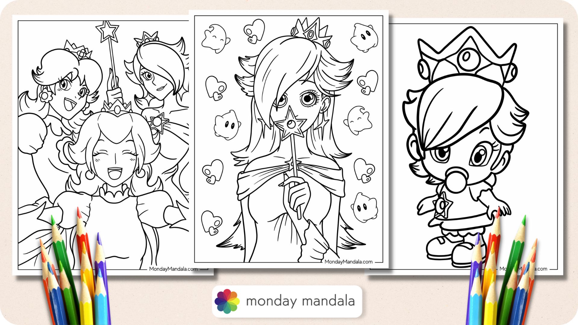 Rosalina coloring pages free pdf printables