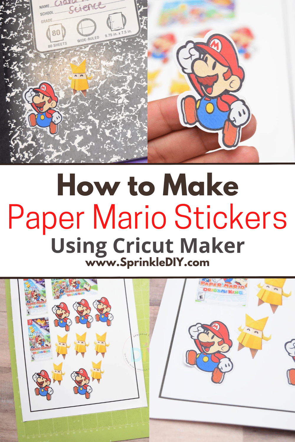 How to make paper mario stickers using the cricut maker