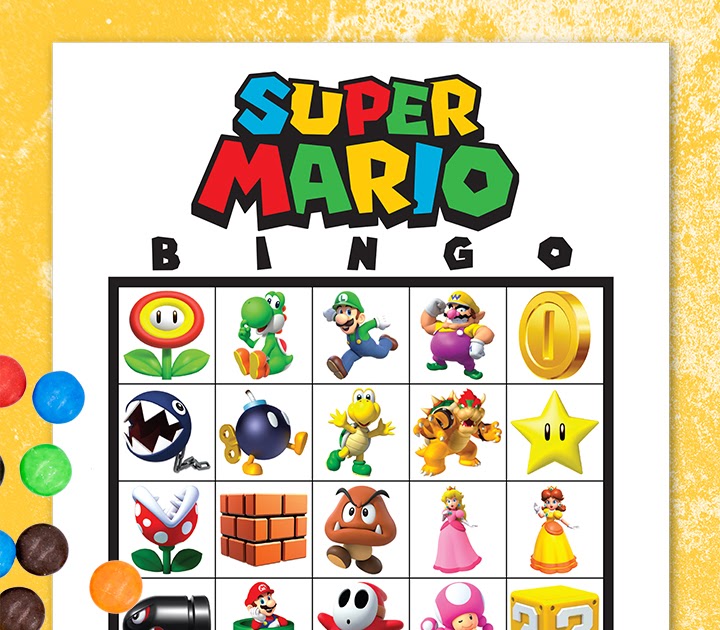 Free printable super mario bingo artsy