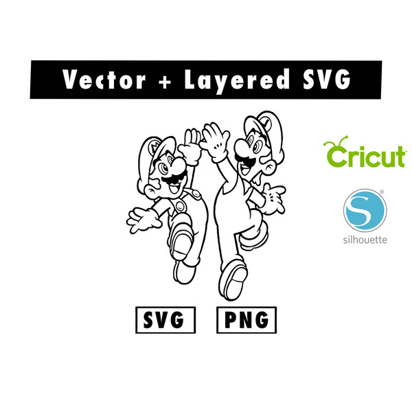 Super mario svg png files for cricut machine anime svg