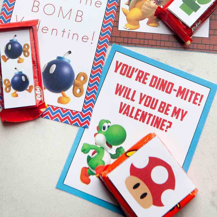 Super mario printable valentines