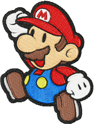 Super mario embroidery design