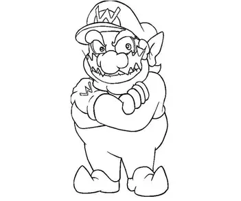 Coolest wario coloring pages