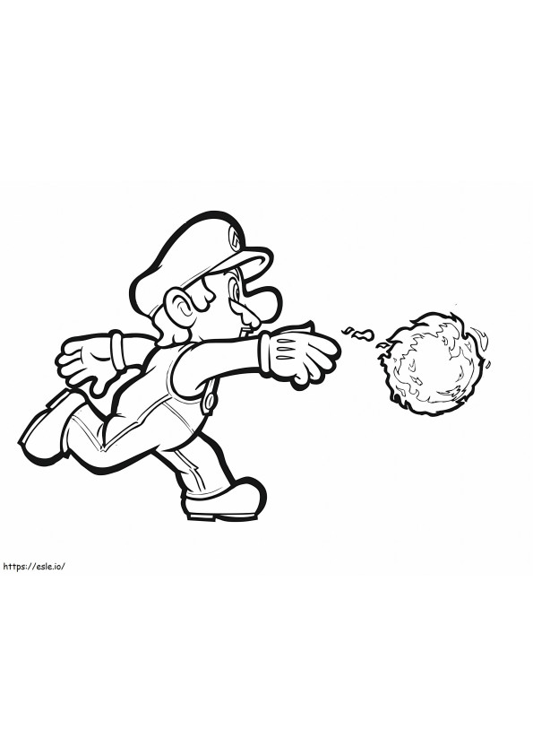 Mar with fire coloring page