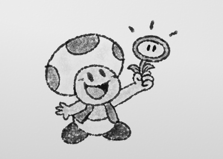 Ðpainter seapð on x toad from super mario brothers holding a fire flower toadfromsupermariowithaflower httpstcoeznqfuzkv x