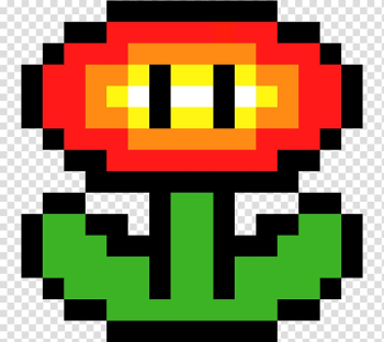 Free super mario flower illustration mario pixel art flower minecraft yoshi transparent background png clipart