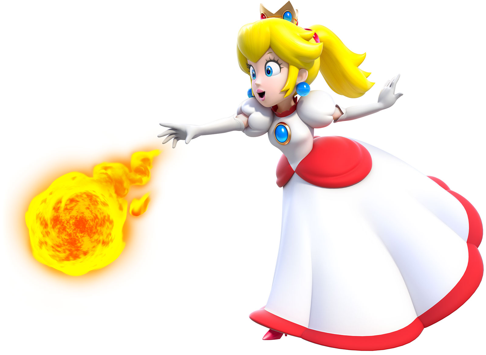 Fire princess peach art