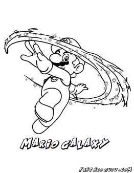 Printable mario galaxy coloring pages