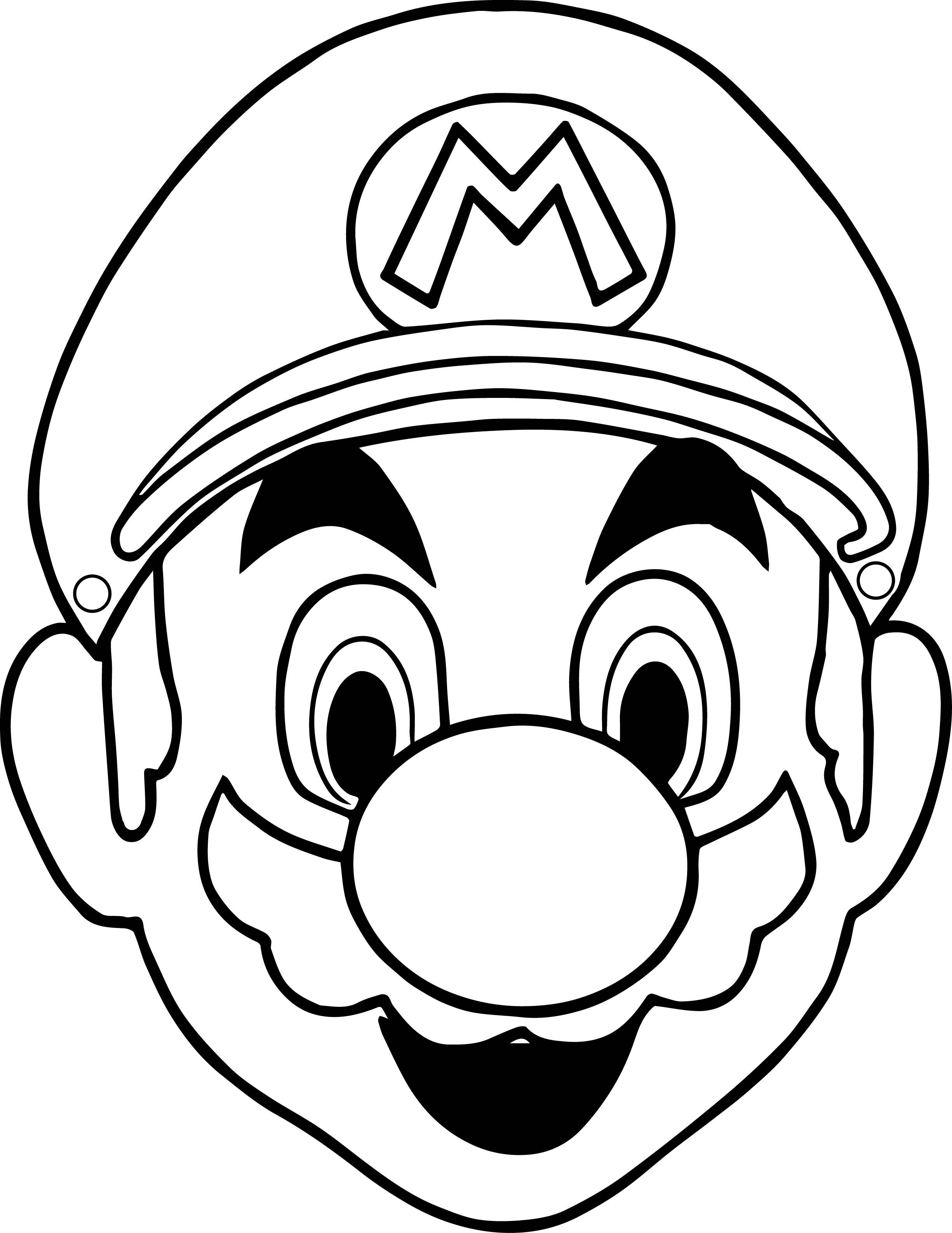 Halloween masks super mario face coloring page michael myers halloween maskeler