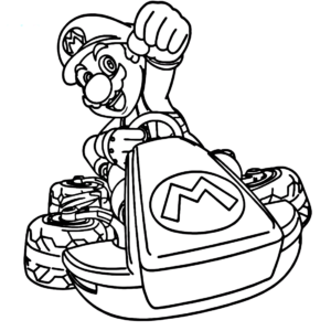 Mario kart coloring pages printable for free download