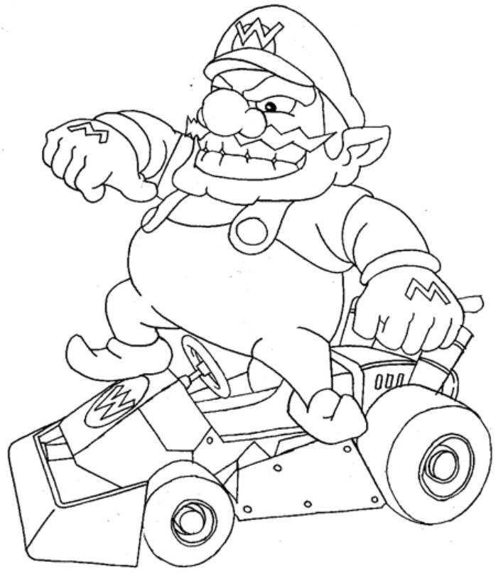 Mario kart coloring pages