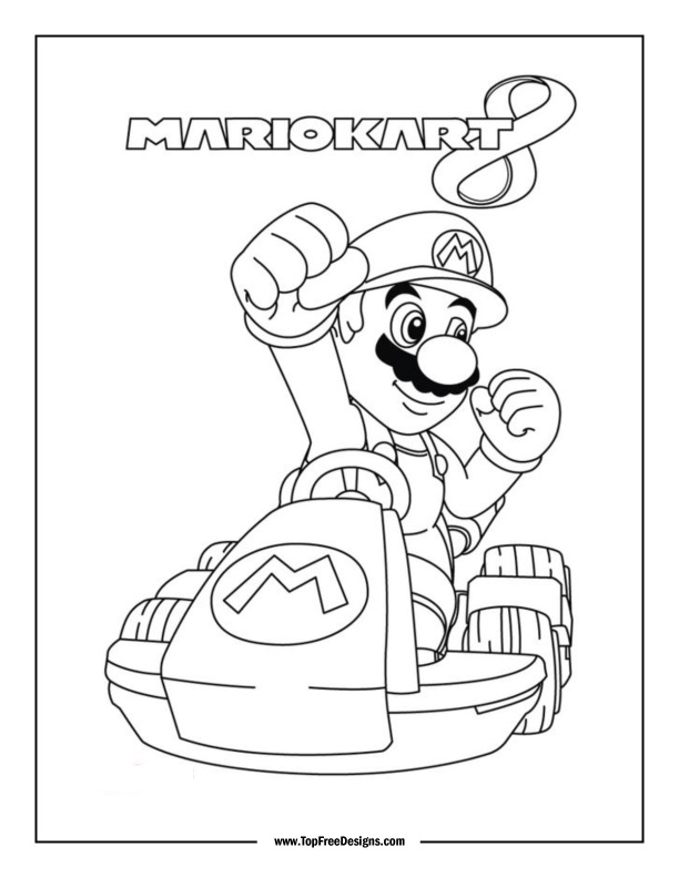 Super mario coloring page