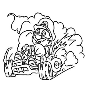 Mario kart coloring pages printable for free download