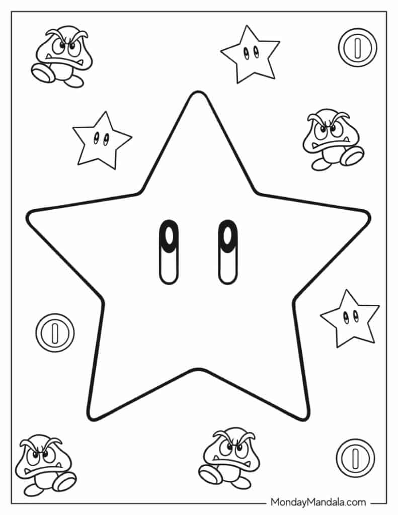 Mario kart coloring pages free pdf printables