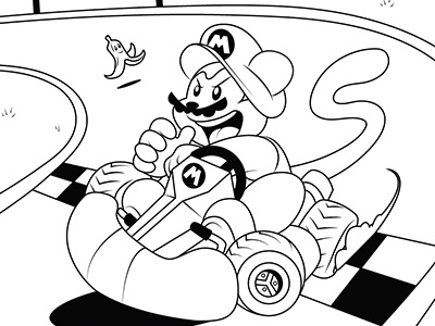 Timmy mario kart coloring page by candace urquiza on