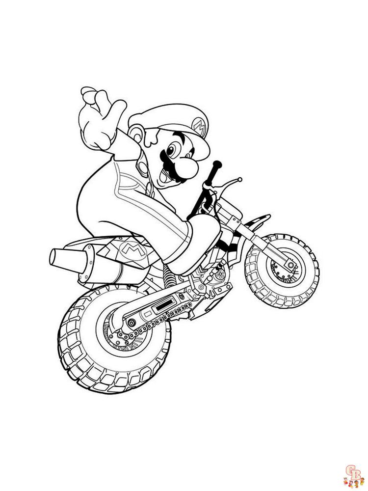 Free mario coloring pages printable for kids and adults