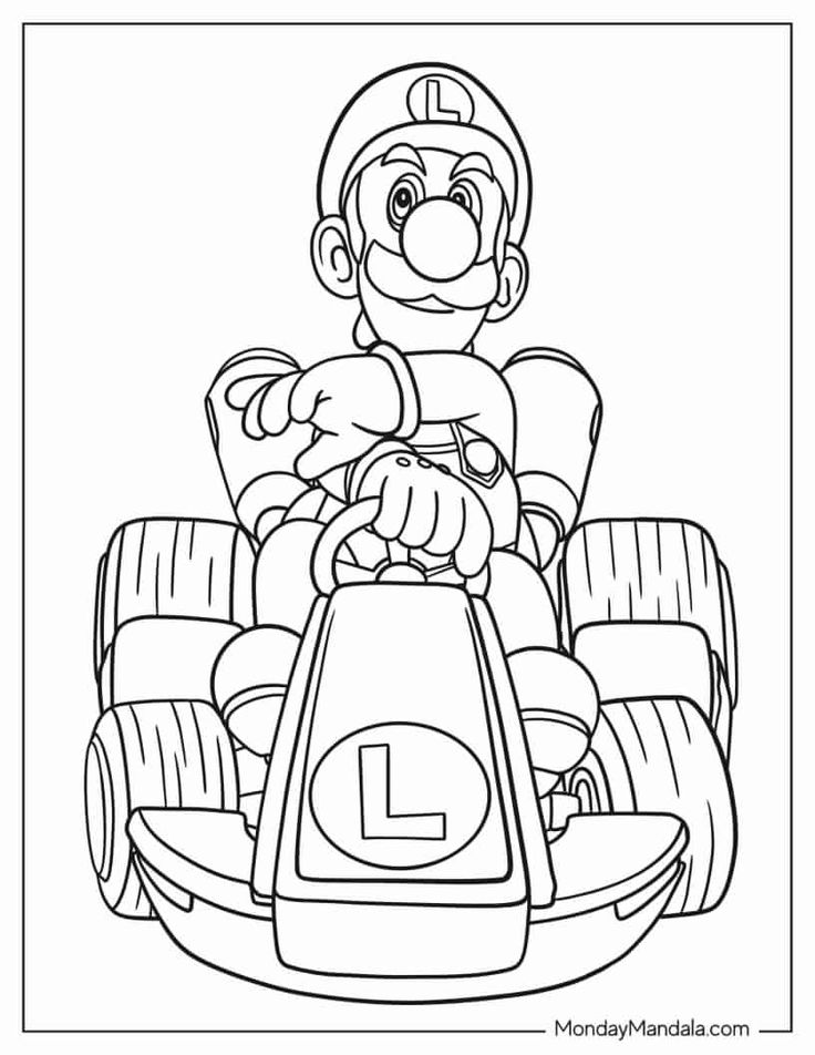 Mario kart coloring pages free pdf printables super mario coloring pages mario kart coloring pages