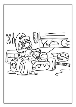 Artistic adventures with mario kart printable coloring pages collection for kids