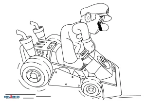 Free printable mario kart coloring pages for kids