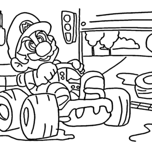 Mario kart coloring pages printable for free download