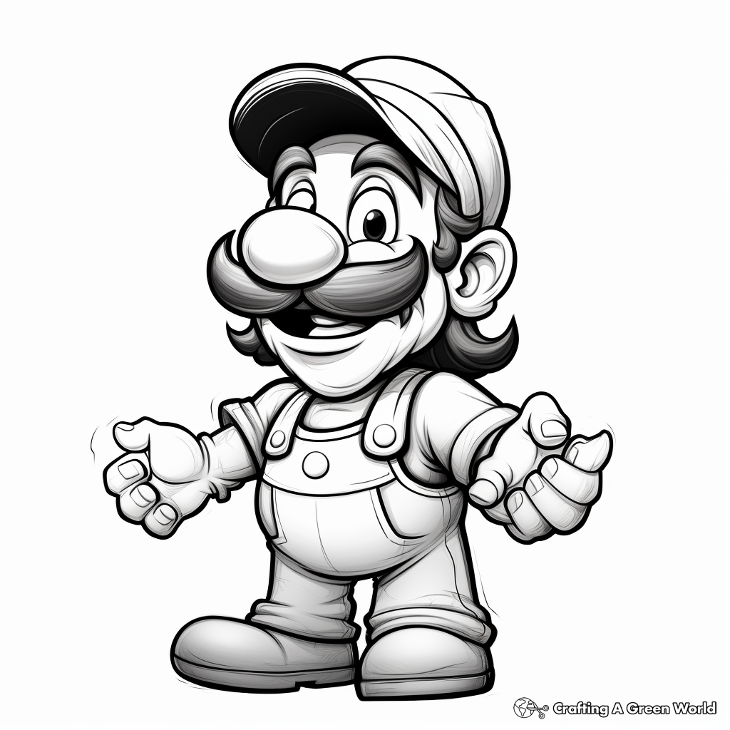 Luigi coloring pages