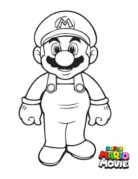 Super mario bros movie color sheets by monty king media tpt