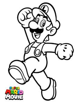 Super mario bros movie color sheets by monty king media tpt