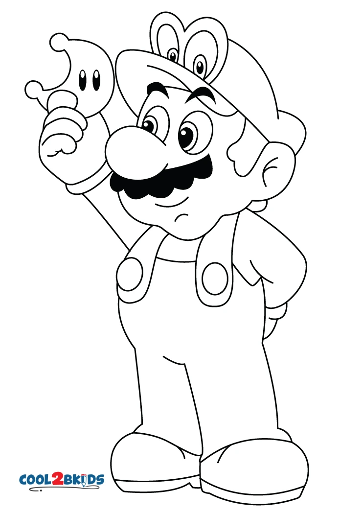 Free printable super mario odyssey coloring pages for kids