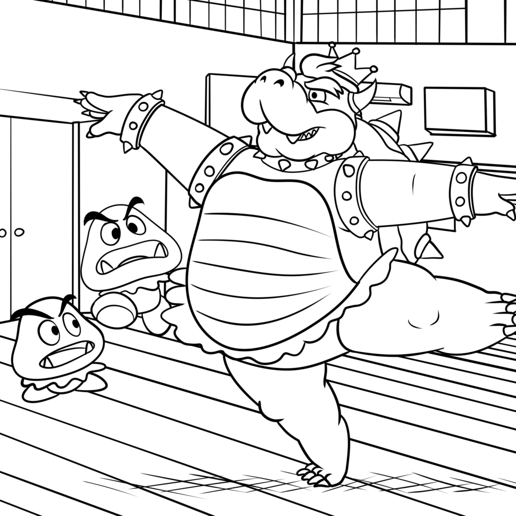 Awesome super mario bros coloring pages