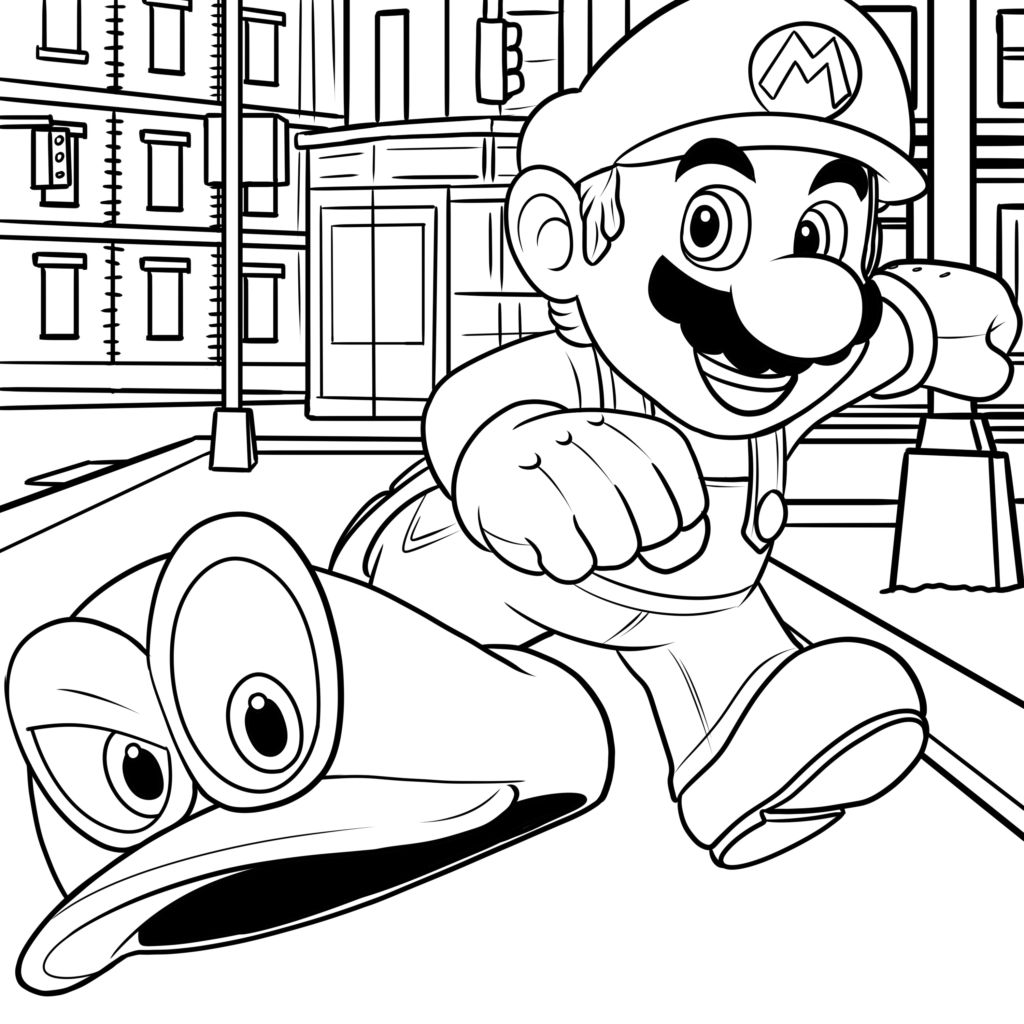 Awesome super mario bros coloring pages