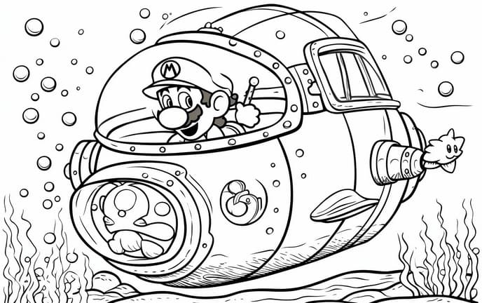 Mario coloring pages for free printable