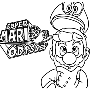 Super mario odyssey coloring pages printable for free download