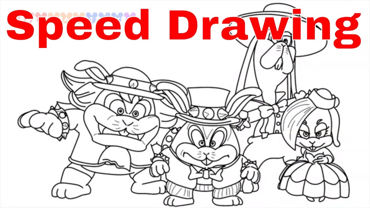 Speed drawing super mario odyssey broodales drawing coloring pages videos for kids