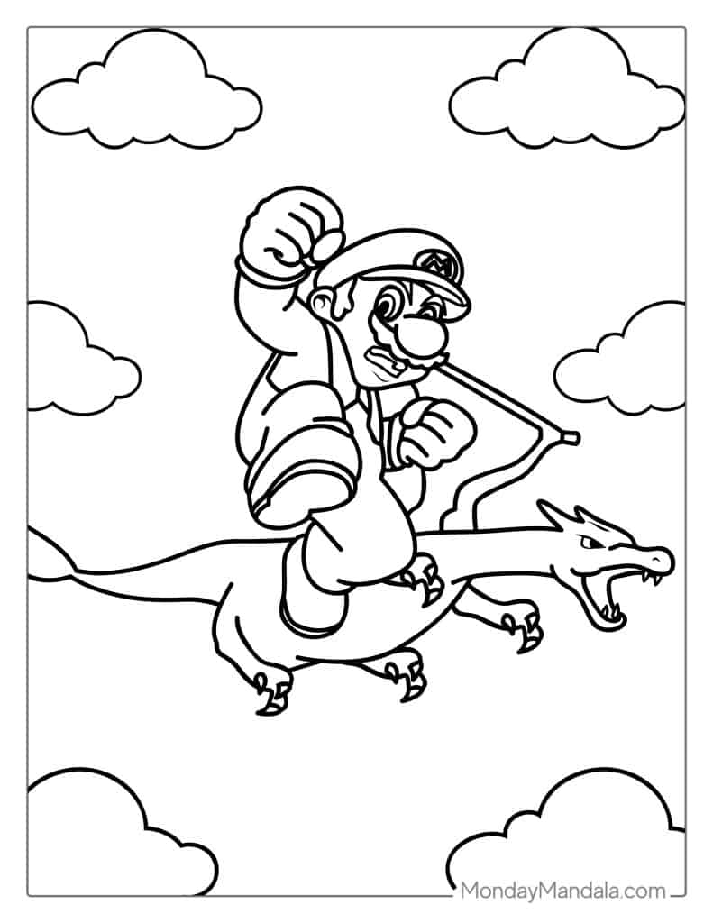 Mario coloring pages free pdf printables