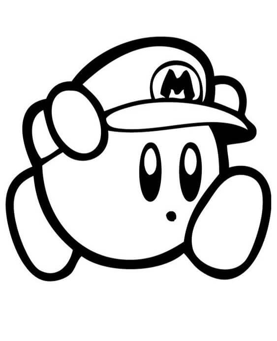 Free easy to print kirby coloring pages