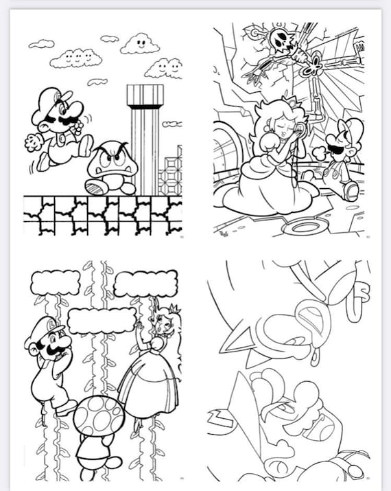 Super mario coloring book for kids toddlers and teens