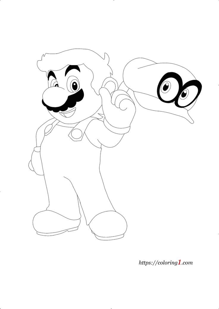 Super mario odyssey coloring pages