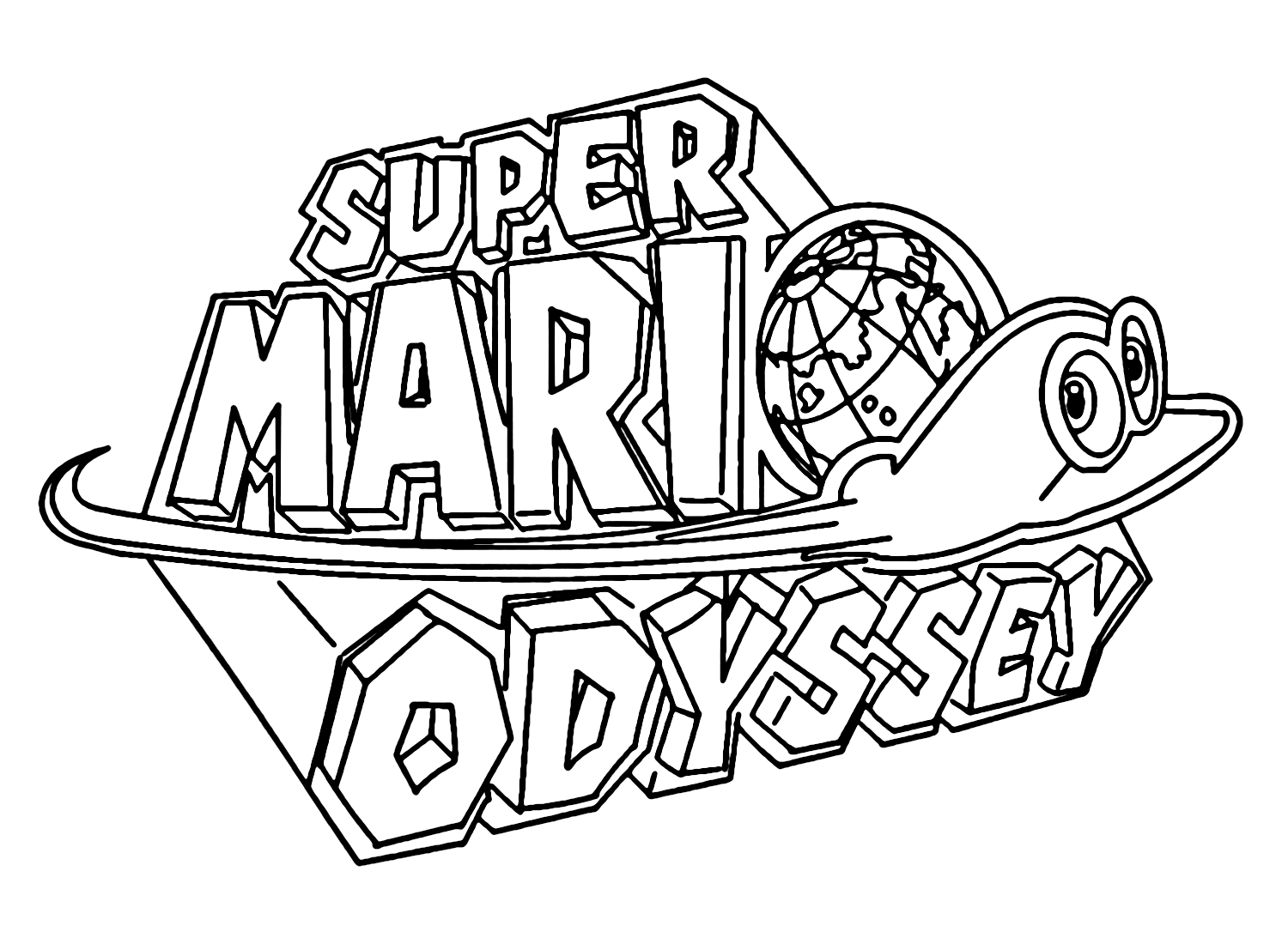 Super mario odyssey coloring pages