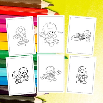 Printable toad mario coloring pages fueling imagination in young artists