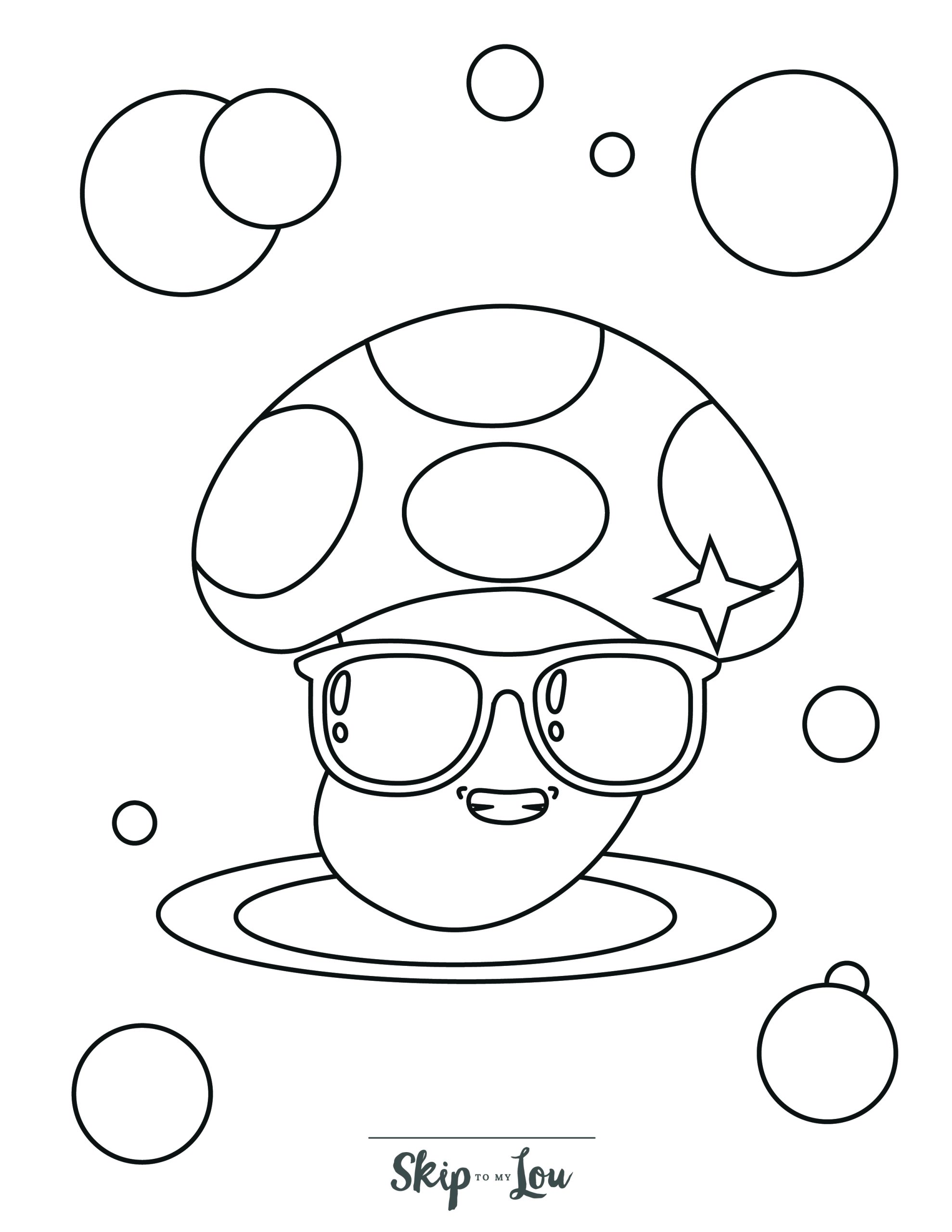 Free mushroom coloring pages