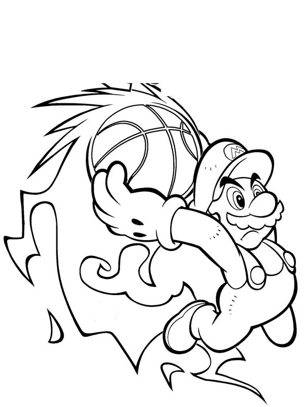 Super mario brothers throw fire ball coloring page color luna