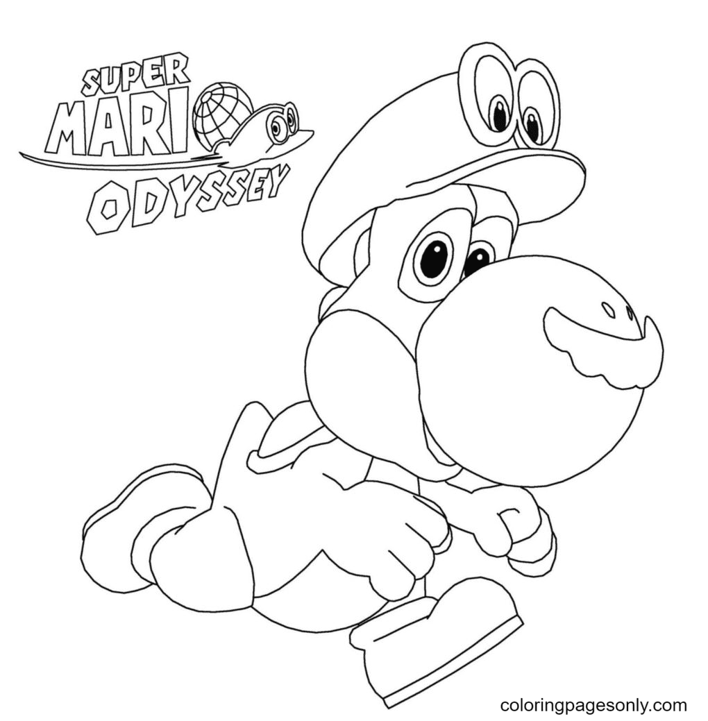 Yoshi coloring pages printable for free download