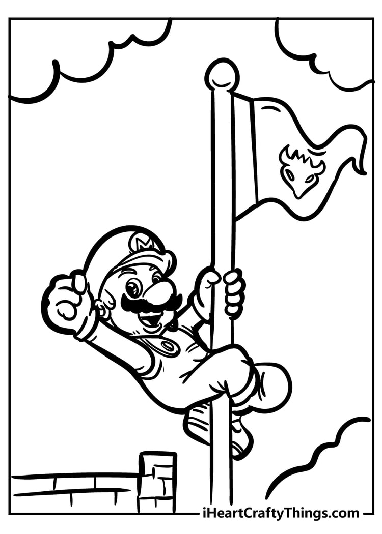 Super mario bros coloring pages free printables